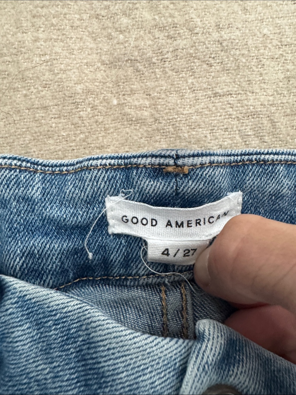 Good American Light Blue Ripped Skinny Jeans - Picture 2 of 6